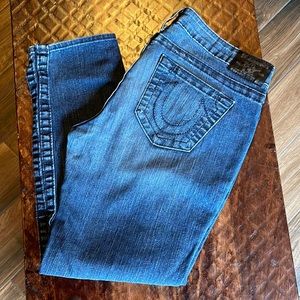 EUC True Religion Holly skinny ankle Jeans. Size 32